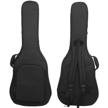 41-инчовата чанта за китара, калъф за акустична/класическа китара, сгъстено чанти за носене, Оксфорд раница с двойно рамо, китара, резервни части, аксесоари