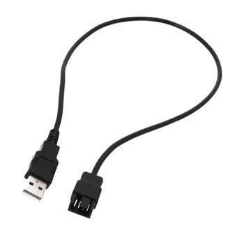USB-4-Пинов Кабел за захранване на вентилатор на лаптоп USB-4Pin 3Pin захранващия Кабел на вентилатора - 30 см 50 см 100 см PVC Линия