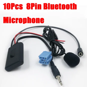 Biurlink 10 бр. За Volkswagen Блаупункт Радио Автомобилен Bluetooth Микрофон, AUX Аудио Вход за Кабел-Адаптер MINI ISO 8Pin