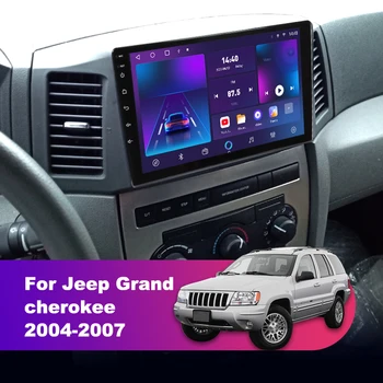 8 + 128 Г, 2 Din 10,1 инча Carplay автомобилен мултимедиен плеър за Jeep Grand Cherokee 2004 2005 2006 2007 Android 12 GPS навигатор Wi-Fi