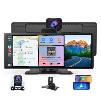 4K Dash Cam ADAS Безжичен Carplay и Android Авто Dvr WiFi GPS Навигация, Камера за Задно виждане Таблото Видеорекордер
