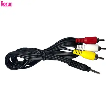 100 бр. аудио-видео AV кабел 1,8 м 6 фута 3RCA мъжки за штекерного кабел комбиниран свързващ кабел с 3,5 мм