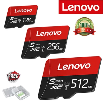 100% Оригинална Lenovo 1 TB Micro SD Карта Ultra Карта Памет TF/SD 128 GB, 256 GB, 512 GB TF Flash Карти Памет Class10 За Фотоапарат/Телефон