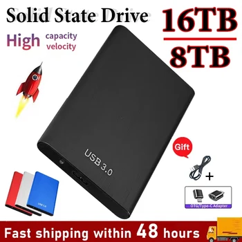 Преносим SSD-диск USB3.0 капацитет от 1 TB, Високоскоростен Външен Твърд диск с капацитет 500 GB, Мобилен Твърд диск за десктоп-компютри/преносими компютри/ Android/mac