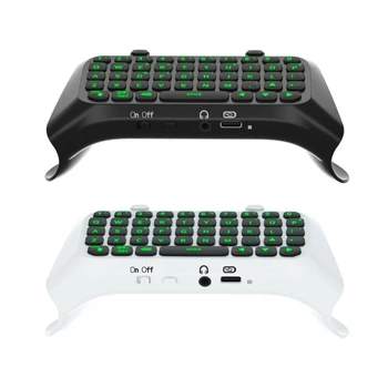 Зелена Клавиатура с подсветка за игрален контролер PS 5 Безжична Мини Клавиатура Chatpad