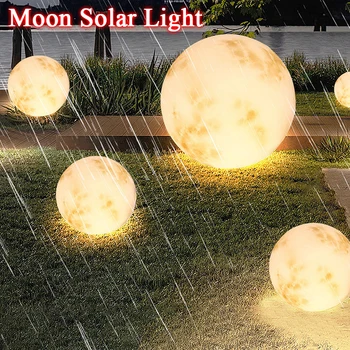 Креативен под лампа Moon, led улично осветително за тревата, с лампа, земя поставяне, озеленяване декоративни лампи, слънчев градински лампа, топла