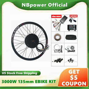 NBpower 135 мм Прожекции на 72 3000 W Ebike Мотор Колело Комплект за Електрически Велосипед Conversion Kit с UKC1 Дисплей Синусоидална Контролер