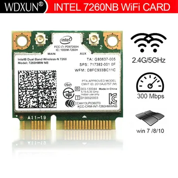 Универсална версия на двухдиапазонной мрежова карта intel 7260NB PCI-E 300 Mbps на 2,4 g 5g