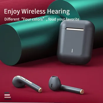 J18 Безжични Bluetooth слушалки спортни ушите с докосване слушалки Hi-Fi стерео музикални слушалки за iPhone Samsung, HUAWEI, Xiaomi