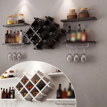 Модерен черен стенен държач за бутилки, рафт, монтиран на стената вино багажник, ново монтиране на стена, рафт за бутилки за домашен интериор, ново