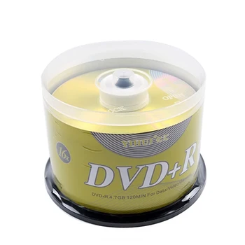 50ШТ DVD-Дискове на Празен DVD + R, CD-диск 4,7 GB 16X Bluray Запис Един Път Съхранение на данни Празни DVD-Дискове Носители Компактен