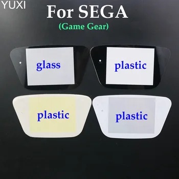 YUXI, 1 бр., стъклена и пластмасова сервизна детайл защитна капачка за обектива, замяна за Sega Game Gear GG, защитен панел на обектива