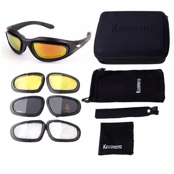 Мотоциклетни Очила С Прозрачни Лещи, Очила За Защита на Очите Поляризирани За Стрелба Ветроупорен Мото Очила С UV400 фарове за мъгла прозрачни Лещи