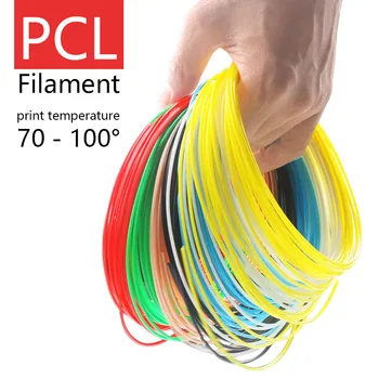 Качествен продукт конци за 3D-химикалки PCL 1,75 мм, 15 цвята, без замърсяване, низкотемпературный пластмаса за 3d-копчета, конци за 3d-принтер pla и abs pcl