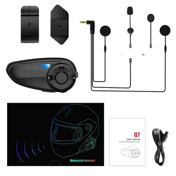 T5EE домофонна система, Bluetooth-съвместими каска на мотоциклет, слушалки до 7 състезатели, безжична