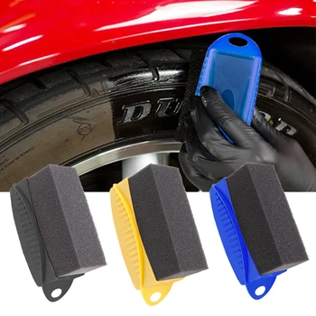 Гъба за полиране на автомобилни гуми, четка за миене с капак, аксесоари за грижа за кола маска за автомобилните колела