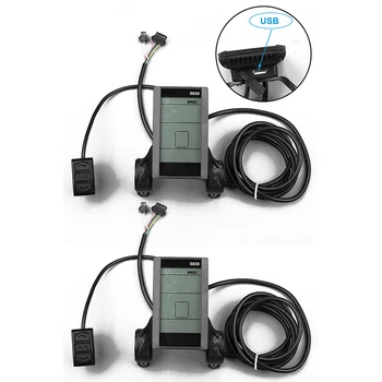 Електрически Велосипед 36/48 В S830 LCD Дисплей С/Без USB Многофункционален Комплект За Преобразуване на Електрически Велосипед Контролер Наем