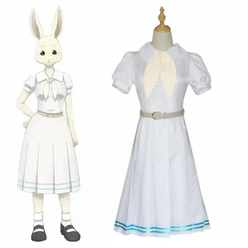 Унисекс аниме Cos BEASTARS Haru Rabbit Костюми за cosplay с къс ръкав за Хелоуин Комплекти за коледно парти Униформа костюми