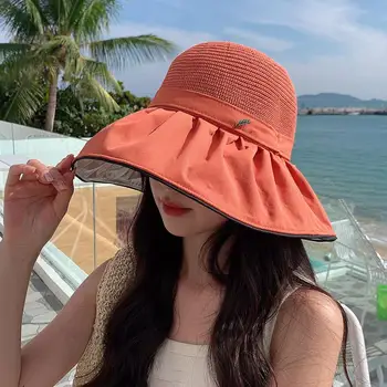 Summer Sun Hat Outdoor Foldable Bucket Hats Women Anti-UV Sun Hat Sunscreen Beach Casual Fashion Ladies Hat шапка дамски летни