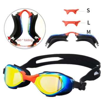 Набор от очила за плуване от четирите теми за възрастни, набор от очила за плуване водоустойчив очила за плуване с защита от замъгляване с висока разделителна способност