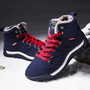 Зимни Топли Плюшени Мъжки Улични маратонки Голям размер 48, Туристически обувки, Мъжки Нескользящие Зимни обувки за мъже, Zapatillas Trekking Hombre