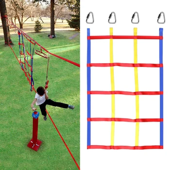 Градинска детска мрежа за катерене, богат на функции трикольор детска подвесная стремянка за физическа подготовка, за детска градина, 2,2 тона