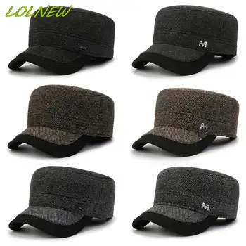 Зимни мъжки слушалки със защитата на ушите, бейзболна шапка M Label, дамски дебела солнцезащитная шапка върху плоска подметка, градинска хип-хоп шапка