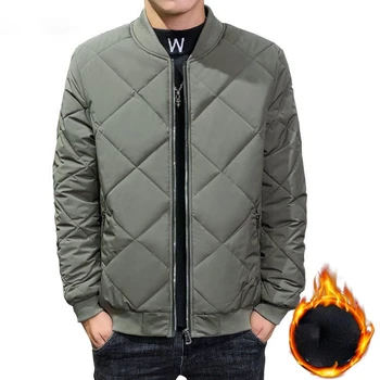 Есенно-зимни мъжки якета с памучна подплата, мъжки модни ежедневни улични яке, топло палто, мъжки връхни дрехи, изолирана якета Q757