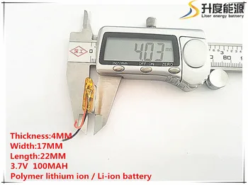 10шт [SD] 3,7 В, 100 ма, [401722] Полимерна литиево-йонна батерия за играчки, POWER BANK, GPS, mp3, mp4, мобилен телефон, динамика