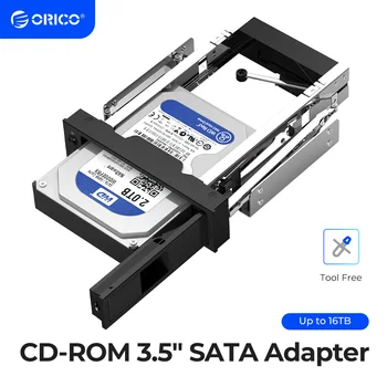 ORICO CD-ROM 3,5-инчов Вътрешен Твърд диск SATA SSD Адаптер Отделение за с Конвертор Монтаж на Стена Тава за Caddy Мобилна Стойка Инструмент Безплатно