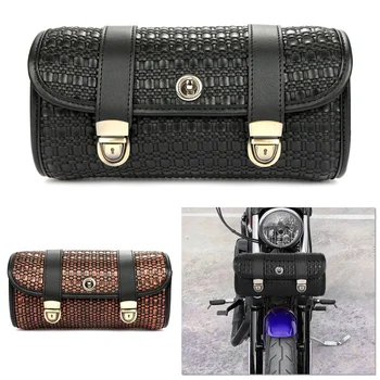 Мотоциклетът седельная чанта Универсална чанта за съхранение на мотоциклетни инструменти от изкуствена кожа, а на предната вилка, кормилото, седельная чанта за Harley Bmw Honda Yamaha