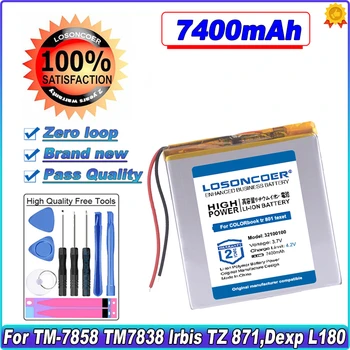 30100100 Батерия за таблет Texet TM-7858 Lrbis TZ 82 7 См и 8 см 9 инча за COLORbook Tr 801 ТМ7838 lrbis TZ 871, Dexp L180