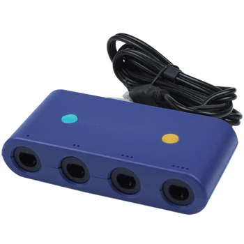 За Gamecube контролер, Адаптер за Nintendo Switch Wii U PC 4 порта с режим Turbo и бутона Home, без шофьор