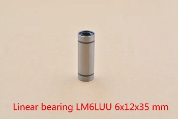 LM6LUU 6 mm x 12 mm x 35 mm 6 mm линейна буш шарикоподшипника за 6 мм, прът кръгъл вала с ЦПУ 1 бр.