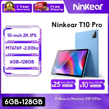 Таблет Ninkear T10 Pro 10-инчов 2K IPS Full HD MT6769 с процесор 2.0 Ghz, 8-ядрен 6000 mah, таблет Google Android 12