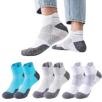 Професионални чорапи до глезена за бягане, мъжки, дамски, спортни, дишаща, комфортна възглавница, спортен чорап с ниско деколте