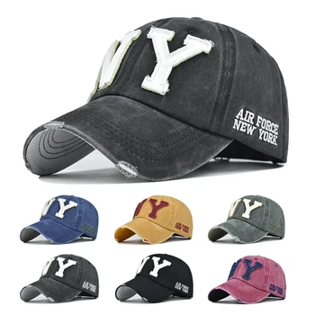 Бейзболна шапка възстановяване на предишното положение шапка на Слънцето пролет есен бейзболна шапка спортна шапка NY писмо Cap хип-хоп приталенная шапка за мъже жени