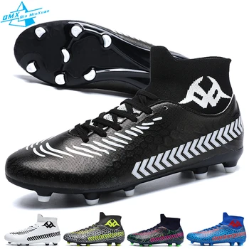 Футболни обувки за мъже с високо голеностопом FG /TF карта, професионални леки нескользящие футболни обувки за улицата, футболни обувки, спортни маратонки за билков футбол