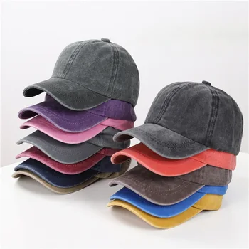 2023 Новата реколта бейзболна шапка от промит памук за родители и деца, слънчеви шапки за момчета и момичета, пролетно-лятна детска шапка-снэпбэк