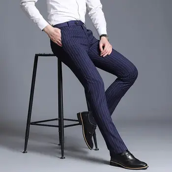 2023, Нов бутик, талия 73-105 см, големи, мъжки ежедневни приталенная модерен бизнес удобно облекло, трендови дишащи панталони