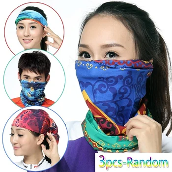 3 предмет, популярен спортен еластична коса с модерен принтом унисекс, маска-кърпа за лице за езда