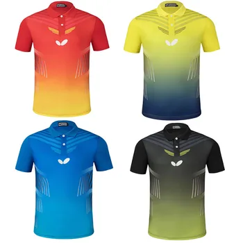 Форма за тенис на маса, горна ревера, мъжка риза с къс ръкав, спортни облекла за тенис на маса, женска форма на отбора за състезанието speed dry