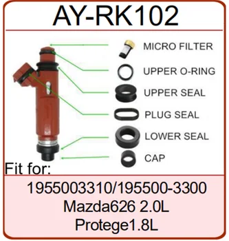 Комплекти за ремонт на горивни дюзи 40 групи/240 бр. за Mazda 626 част от 195500-3310 най-Високо качество за AY-RK102