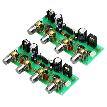 2X12 В NE4558 HIFI предусилвател Такса задълбочаване на ниски високи честоти Регулатор на силата на звука такса за предварителен усилвател