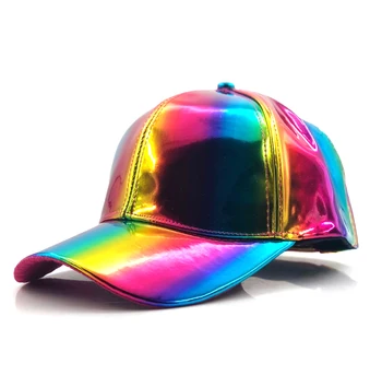 луксозна модерна шапка в стил хип-хоп, с променящ се цвят на дъгата, шапка 