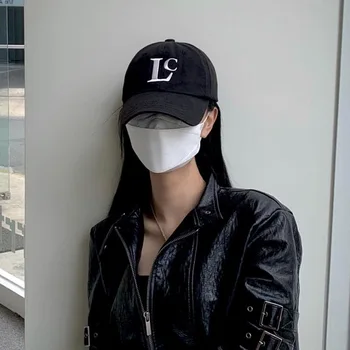 2023 Ins Ниска класическа корейска интернет-знаменитост с модерен бейзболна кепкой в стил смесица от букви, мека шапка с утиным по езика