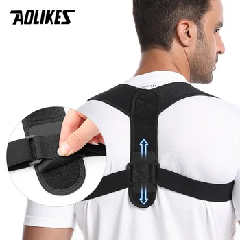AOLIKES Коректор стойка за гърба Корсет Корекция на стойката на тялото ключицата на гръбначния стълб Регулируема поддържащ колан за облекчаване на болки Тренирайте на стойката на гръбначния стълб