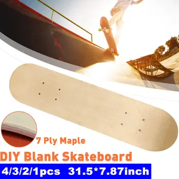 8-инчов 8-слойный кленов САМ на празна скейтборд Двойно вдлъбната натурална дъска за скейтборд, дървена дъска за скейтборд, кленов лонгборд