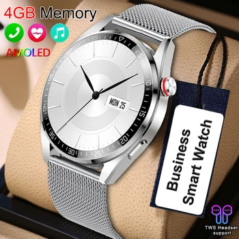2023 AMOLED Смарт Часовници Дамски Гласови Повиквания Спортни Часовници Монитор на Сърдечната Честота 4G Памет Музикални Умни Часовници За Xiaomi Huawei Iphone