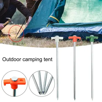 Трайни колове за палатки, трайни клечки за къмпинг, тежкотоварни колове за палатка с отразяващи линии, антикорозионна за палатки